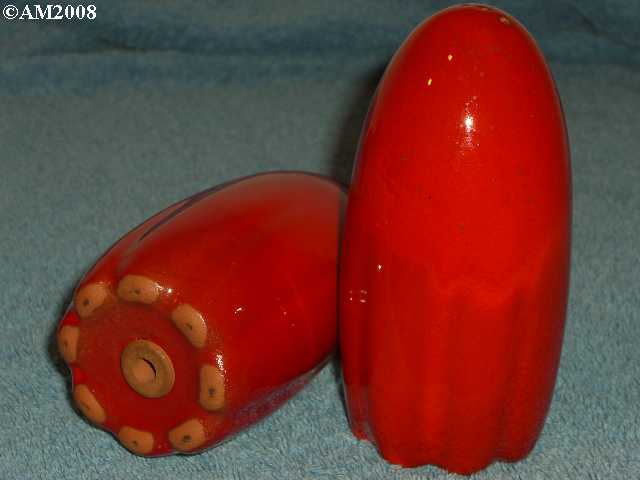 Frankoma scalloped shakers glazed 